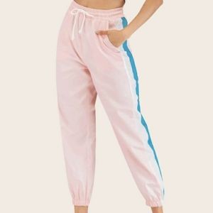Pink Sporty Windbreaker Pants